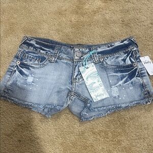 Vanity Women's Distressed Blue Jean Shorts